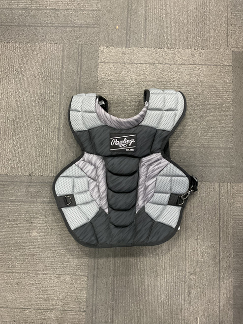 Vist Large View of Product Image Which is Used Rawlings CHEST PROTECTOR Catchers Chest Protector Black Adult