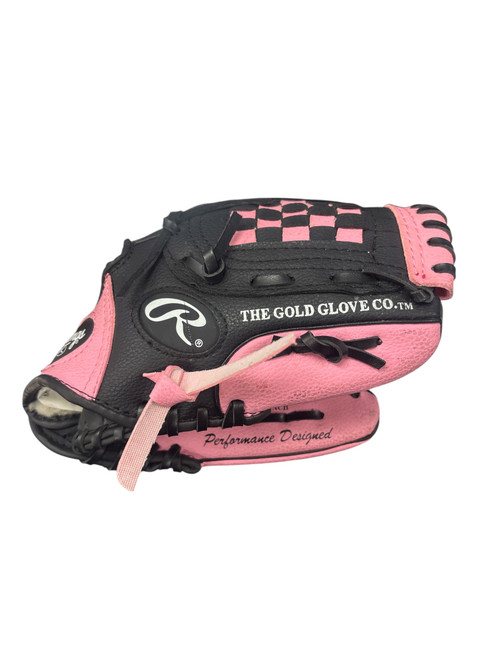 Vist Large View of Product Image Which is Used Rawlings PLAYERS SERIES BB/SB Glove RH Throw Pink 9 1/2"