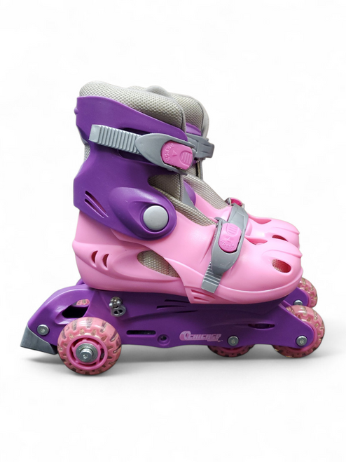 Vist Large View of Product Image Which is Used Chicago TRAINING SKATES Junior Roller Quad Skates Pink Adjustable