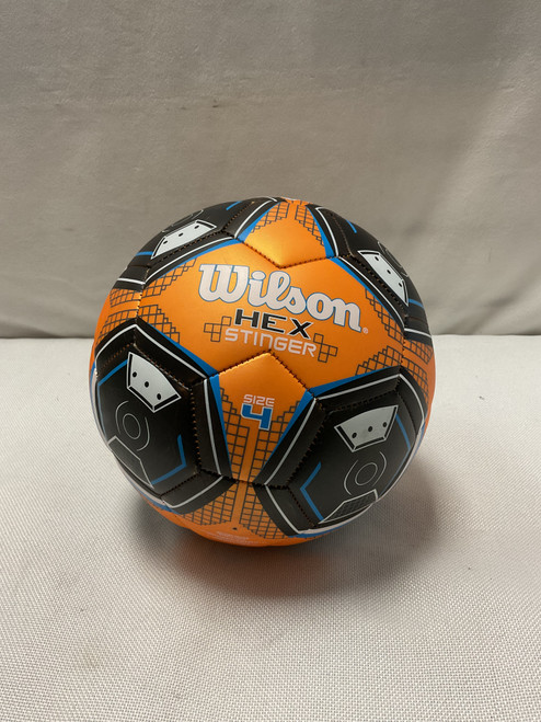 Vist Large View of Product Image Which is Used Wilson HEX STINGER All Size Soccer Ball Orange 4