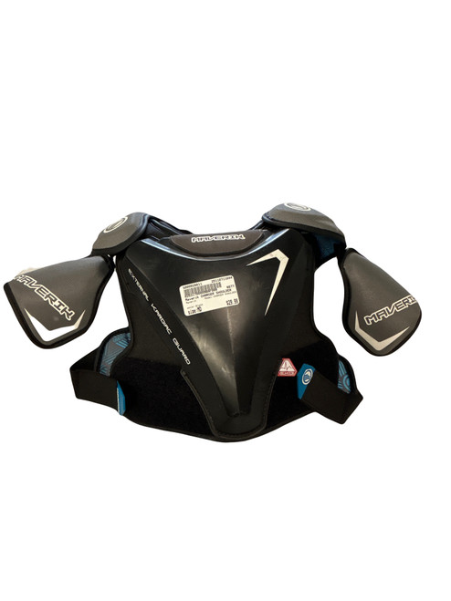 Vist Large View of Product Image Which is Used Maverik CHARGER Lacrosse Goalie Shoulder Pads
