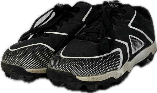 Vist Large View of Product Image Which is Used Athletic Works BB/SB Cleats Black And White Youth 12.0