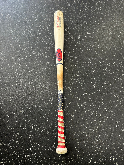 Vist Large View of Product Image Which is Used Rawlings VELO ASH BB/SB Wood Bat 30"
