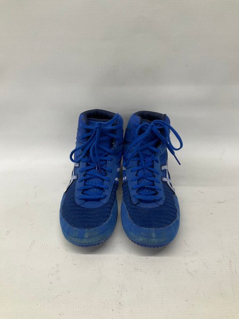 Vist Large View of Product Image Which is Used Asics Wrestling Shoes Royal Blue Senior 7.5