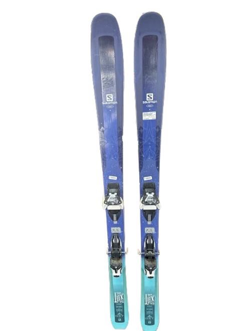 Vist Large View of Product Image Which is Used Salomon THE LUX 92 QST Mens DH Ski/Binding Carolina Blue And Navy Blue 169 cm