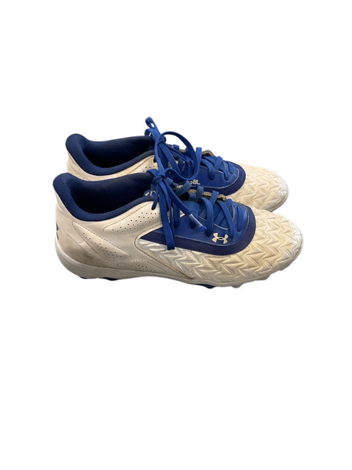 Vist Large View of Product Image Which is Used Under Armour BB CLEATS BB/SB Cleats White Youth 06.5