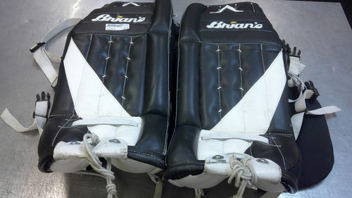 Vist Large View of Product Image Which is Used Brians LEG PADS Goalie Leg Pads Inter Black 26"