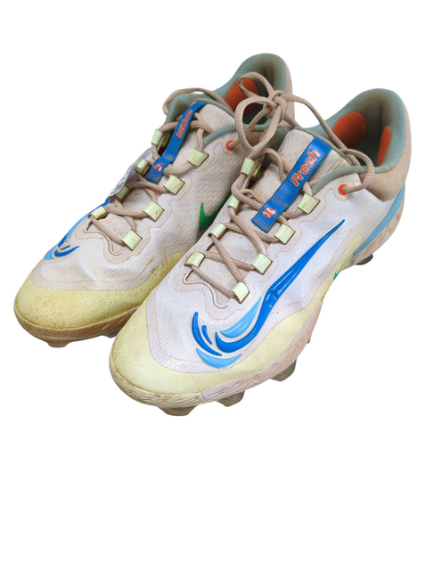 Vist Large View of Product Image Which is Used Nike REACT BB/SB Cleats White Senior 13