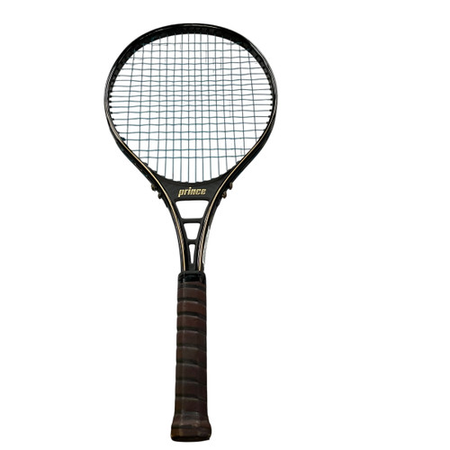 Vist Large View of Product Image Which is Used Prince PRO Adult Tennis Racquet Black 4 3/8"