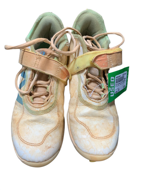 Vist Large View of Product Image Which is Used New Balance SZ 6 WHITE/VOLT BB/SB Cleats White Junior 06