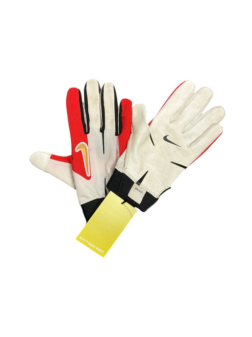 Vist Large View of Product Image Which is Used Nike FOOTBALL GLOVES FB Gloves Cardinal And White XL