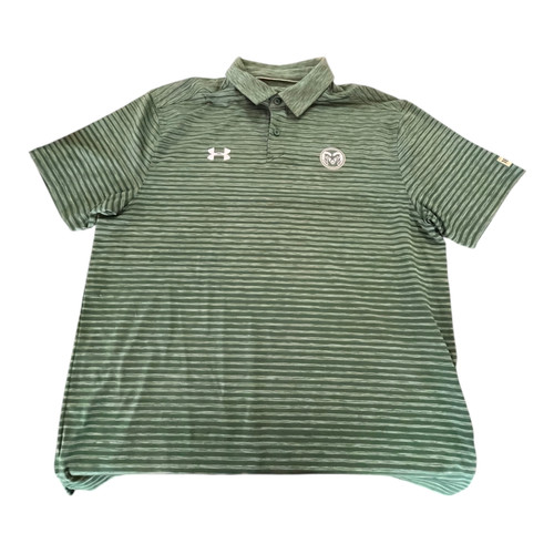 Vist Large View of Product Image Which is Used Under Armour S.S. Golf Shirt M Green LG