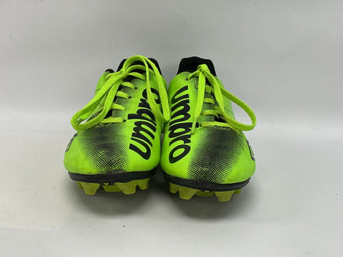 Vist Large View of Product Image Which is Used Umbro Soccer Cleats Neon Green Junior 03.5