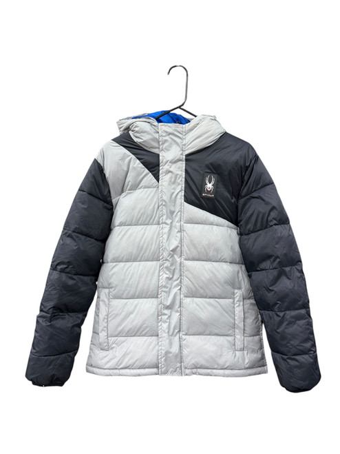 Vist Large View of Product Image Which is Used Spyder YTH LG 14/16 Snow Jacket - Grey and Black