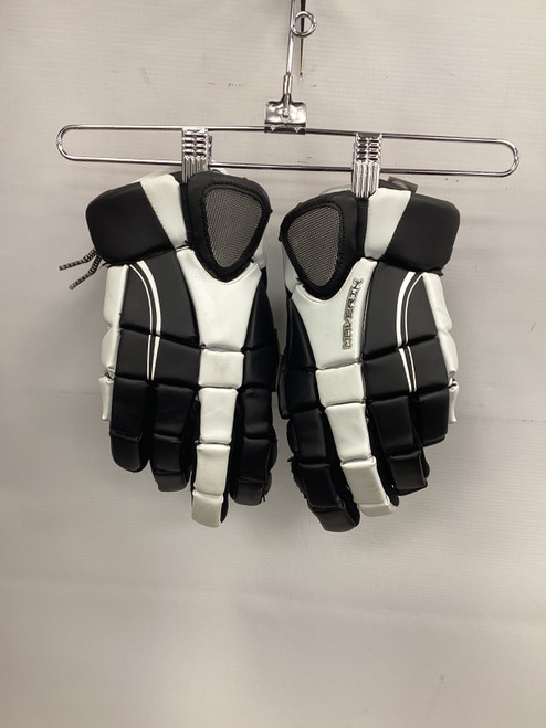 Vist Large View of Product Image Which is Used Maverik WONDERBOY Lacrosse Gloves Mens Black And White 13"