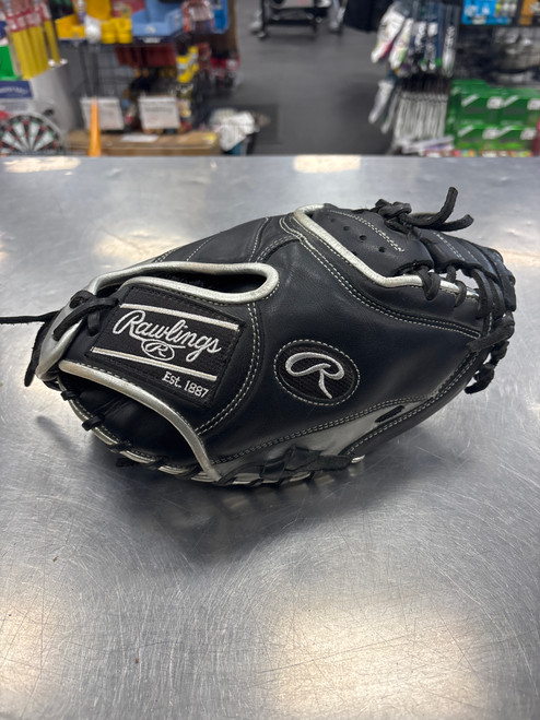 Vist Large View of Product Image Which is Used Rawlings Encore ECCM32-23B BB/SB Catchers RH Throw Black 32"