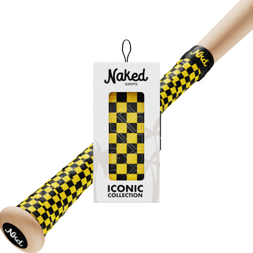 Vist Large View of Product Image Which is Naked Grips 1.0mm Bat Grip Black & Yellow