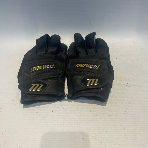 Vist Large View of Product Image Which is Used Marucci BB/SB Batting Gloves Black LG