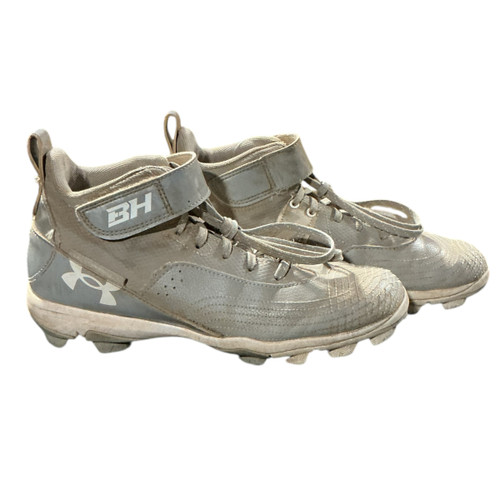 Vist Large View of Product Image Which is Used Under Armour BRYCE HARPER BB/SB Cleats Grey Youth 07.0