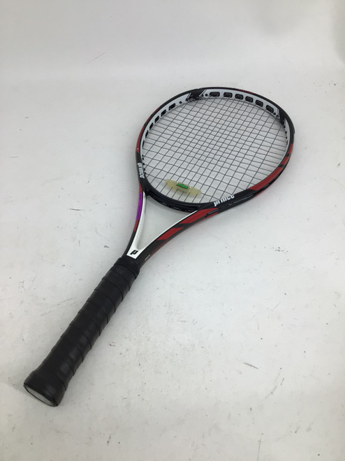 Vist Large View of Product Image Which is Used Prince WARRIOR 100 4 5/8 RACQUET Adult Tennis Racquet Black 4 5/8"