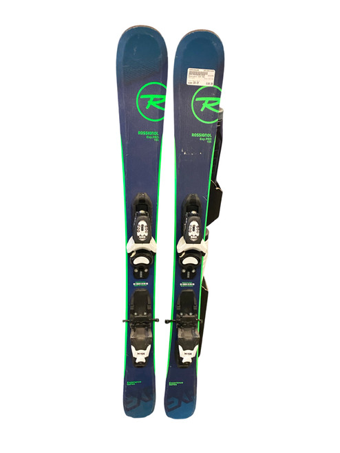 Vist Large View of Product Image Which is Used Rossignol EXP PRO Boys DH Ski/Binding Royal Blue 104 cm