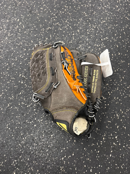 Vist Large View of Product Image Which is Used Mizuno MMX100P BB/SB Glove RH Throw Black 10"