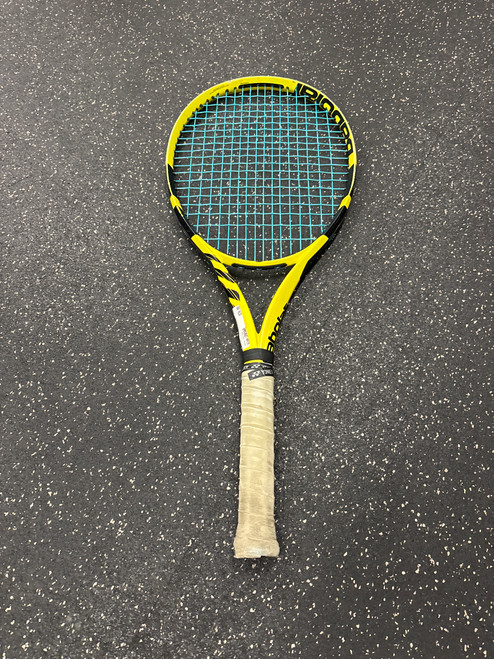 Vist Large View of Product Image Which is Used Babolat PURE AERO Adult Tennis Racquet Yellow Unknown