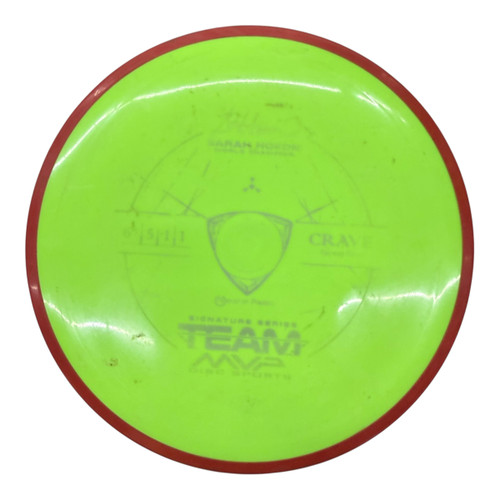 Vist Large View of Product Image Which is Used Axiom NEUTRON CRAVE Disc Golf Driver Optic Yellow 169g