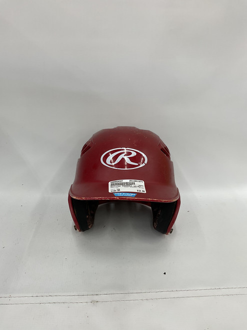 Vist Large View of Product Image Which is Used Rawlings BASEBALL HELMET Batting Helmet No Mask Red SM