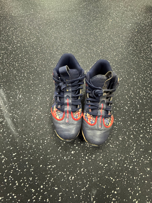 Vist Large View of Product Image Which is Used Under Armour FREEDOM BB/SB Cleats Navy Blue Junior 02.5