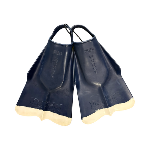 Vist Large View of Product Image Which is Used DaFin Pro Model BodyBoarding Fins Navy Blue XS