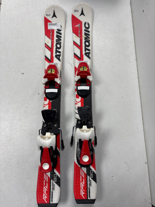 Vist Large View of Product Image Which is Used Atomic RACE Boys DH Ski/Binding Red 80 cm