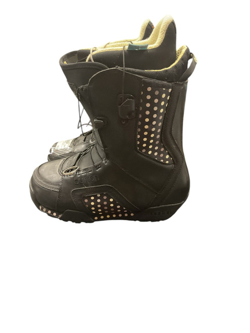 Vist Large View of Product Image Which is Used Burton EMERALD SZ 8.5 Womens Snowboard Boots Black Senior 8.5