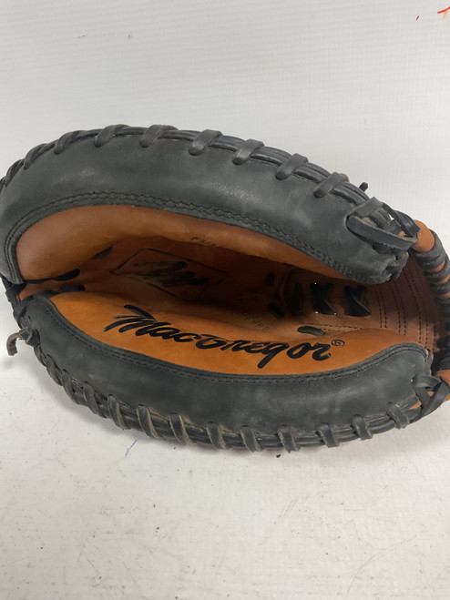 Vist Large View of Product Image Which is Used MacGregor FULL GRAIN LEATHER BB/SB Catchers LH Throw Black 29"
