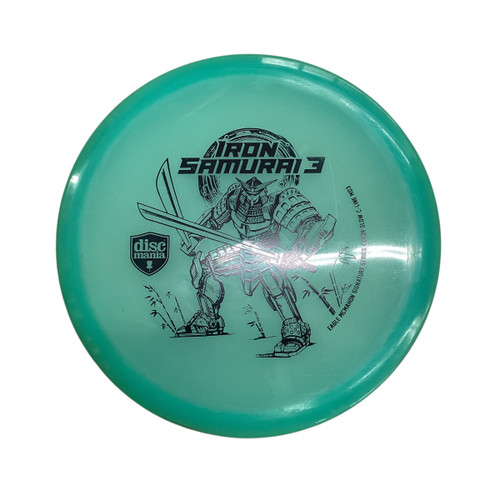 Vist Large View of Product Image Which is Used Discmania MD3 IRON SAMURAI Disc Golf Mid Range Green