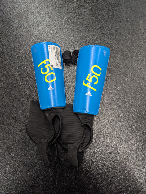 Vist Large View of Product Image Which is Used Adidas Soccer Shin Guards Junior Royal Blue LG