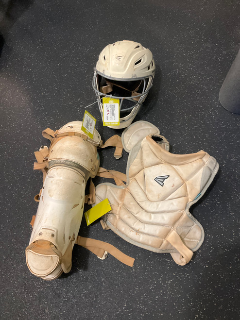 Vist Large View of Product Image Which is Used Easton JEN SCHRO CATHERS SET Catchers Chest Protector White Youth