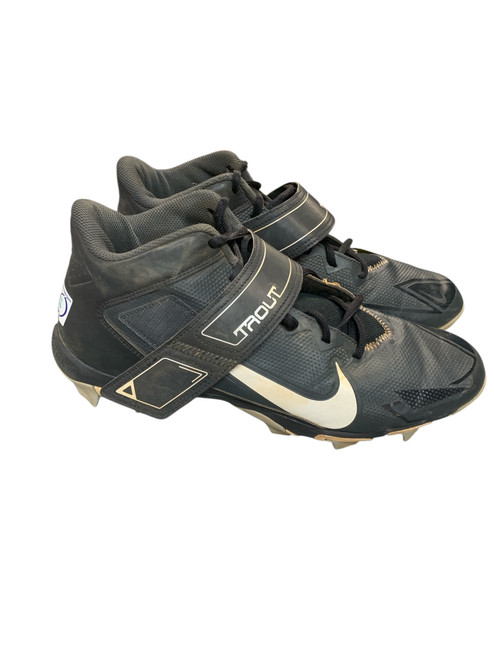 Vist Large View of Product Image Which is Used Nike TROUT BLACK SZ 11 BB/SB Cleats Black Senior 11