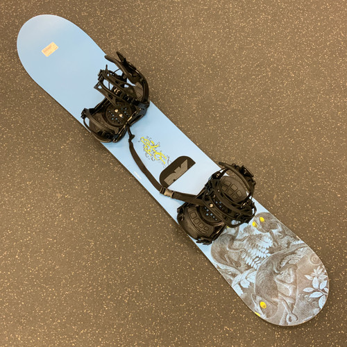 Vist Large View of Product Image Which is Used Burton A45 Mens Snowboard combo Royal Blue 143 cm