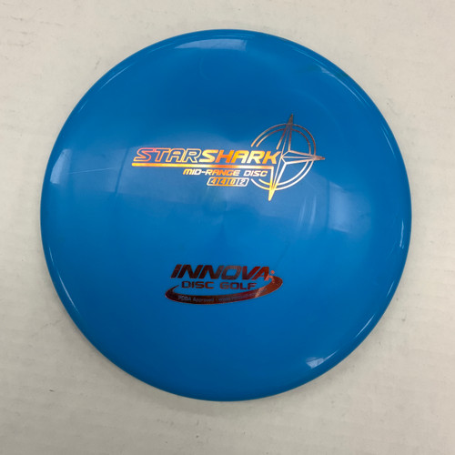 Vist Large View of Product Image Which is Used Innova STAR SHARK Disc Golf Mid Range Royal Blue 180g