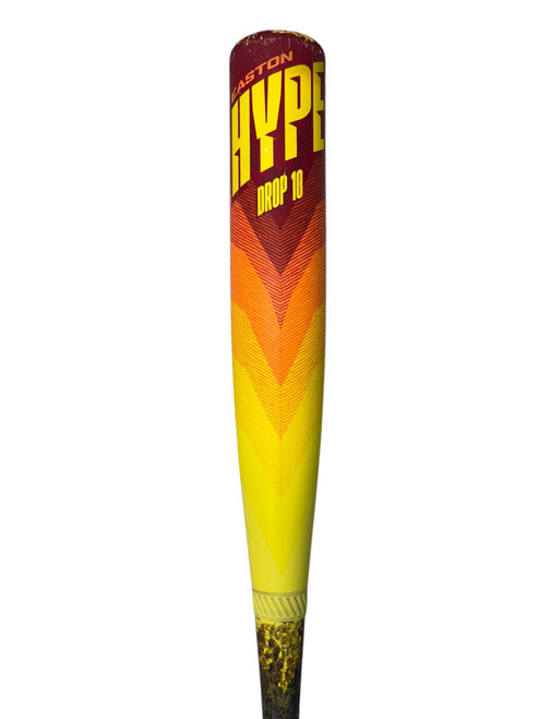 Vist Large View of Product Image Which is Used Easton 2023 Hype Fire EUT4HYP10 30/20 -10 USSSA 2 3/4 Bat - Yellow and Orange