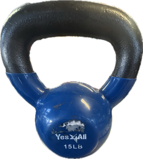Vist Large View of Product Image Which is Used Kettle Dumbbell (Each) Navy Blue 15 lb