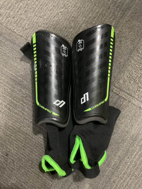 Vist Large View of Product Image Which is Used Champro Soccer Shin Guards Adult Royal Blue SM