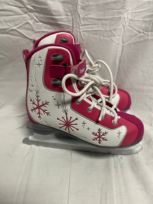 Vist Large View of Product Image Which is Used Reebok GLITTER GIRL Girls Softboot Skate White Junior 04