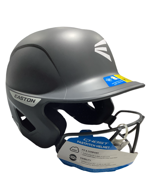 Vist Large View of Product Image Which is Used Easton HELMET Batting Helmet w/Mask Grey LG