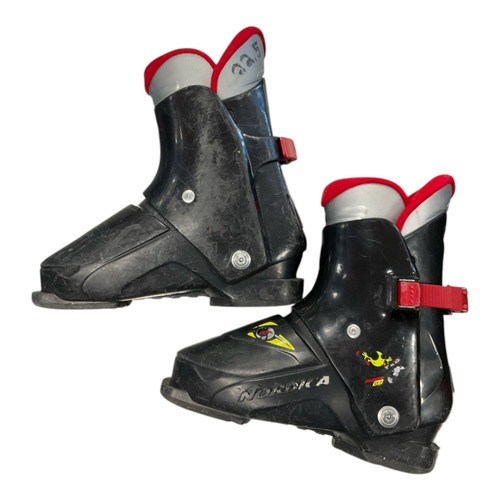 Vist Large View of Product Image Which is Used Nordica SUPER N 0.1 B Boys DH Ski Boot Black 225 MP - J04.5 - W5.5