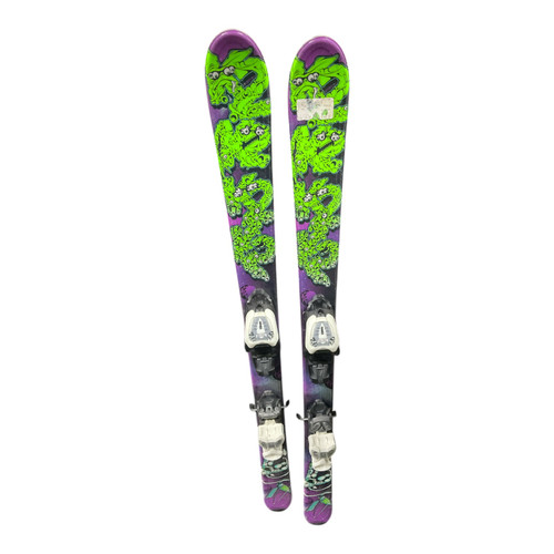 Vist Large View of Product Image Which is Used K2 INDY Boys DH Ski/Binding Purple 124 cm