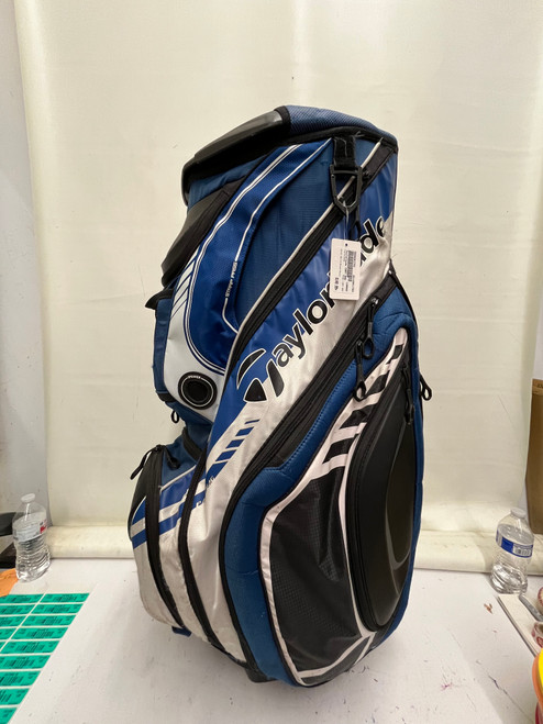 Vist Large View of Product Image Which is Used Taylormade CART BAG Mens Cart Bag White/Black/Royal