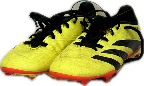 Vist Large View of Product Image Which is Used Adidas Soccer Cleats Yellow Junior 03.5