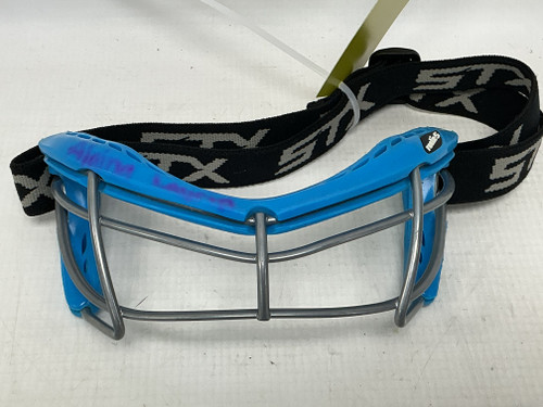 Vist Large View of Product Image Which is Used STX ROOKIE-5 Lacrosse Facial Protect Carolina Blue SM